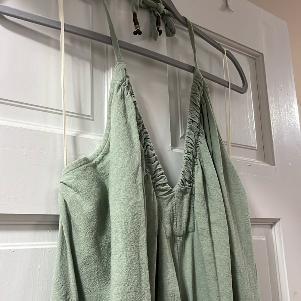 FREE PEOPLE seafoam Harem Romper